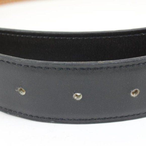 Hermès Black x Brown 32mm H Logo Belt Kit Gold Buckle 3h318s main image 10